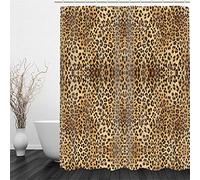 Chickwin Shower Curtains Bathroom, 3D Print Shower Curtains Mould Proof Resistant Washable Shower Curtain Liner Polyester Waterproof Bath Curtain with 12 Hooks (Leopard Print,130x180cm)