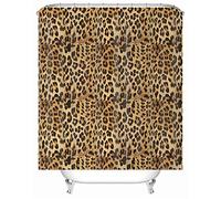Chickwin Shower Curtains Bathroom, 3D Print Shower Curtains Mould Proof Resistant Washable Shower Curtain Liner Waterproof Bath Curtain with 12 Hooks (Leopard Print,200x240cm)