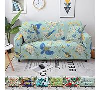 Chickwin Slipcovers Sofa Cover 1 2 3 4 Seater, Fashion Settee Couch Sets, 3D Butterfly Sofa Covers Stretch Fabric Elastic Pet Protector Chair Slipcovers for Sofas Home Decor (bird flower,2 Seater)