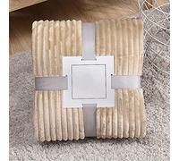 Chickwin Solid Color Flannel Blanket Throw Large for Sofa Warm Cozy Fluffy Blanket Soft Fleece Blankets Microfiber Lightweight Throw Blanket for Bed Couch Chairs (100x150cm,Khaki)