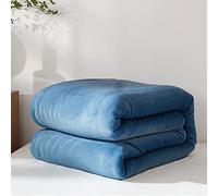 Chickwin Solid Color Flannel Blanket Throw Large for Sofa Warm Cozy Fluffy Blanket Soft Fleece Blankets Lightweight Microfiber Throw Blanket for Couch Chairs Bed (Sky blue,200x230cm)