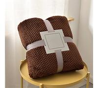 Chickwin Solid Color Fluffy Flannel Blanket Throw Large for Sofa Warm Cozy Fluffy Blanket Soft Fleece Blankets Lightweight Microfiber Throw Blanket for Bed Couch Chairs (200x230cm,Brown)