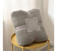 Chickwin Solid Color Fluffy Flannel Blanket Throw Large for Sofa Warm Cozy Fluffy Blanket Soft Fleece Blankets Lightweight Microfiber Throw Blanket for Bed Couch Chairs (100x150cm,Light grey)