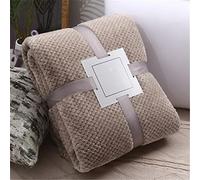 Chickwin Solid Color Fluffy Flannel Blanket Throw Large for Sofa Warm Cozy Fluffy Blanket Soft Fleece Blankets Lightweight Microfiber Throw Blanket for Bed Couch Chairs (100x150cm,Khaki)