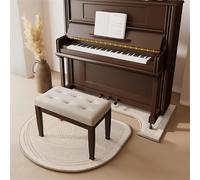 Chickwin Soundproof Rug for Piano, Upright Piano Carpet Protector Sound Dampening Noise Reduction Absorbing Non-Slip Acoustic Pads Floor Mat for Music Studio -Classic (Khaki,70x160cm)
