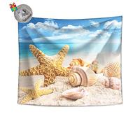 Chickwin Tapestry Wall Hanging, 3D Starfish Printing Large Art Decor Home Nordic Bedroom Living Room Decoration Dorm Sitting Blanket Bedspread (Conch,90×60cm)