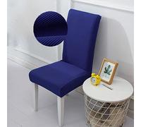 Chickwin Thicken Chair Covers for Dining Chair 1/4/6PCS, Floral Fashion High Back Stretch Chair Cover for Hotel Dining Room Party Removable Washable Chair Cover Slipcovers (Royal blue,1 PCS)