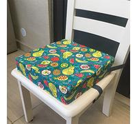 Chickwin Toddler Baby Booster Seat, Kid Infant Dining Chair Pads Washable Chair Increasing Cushion Child Dismountable Portable Travel Cushion with 2 Adjustable Straps (32x32x8cm,Sydney)