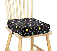 Chickwin Toddler Baby Booster Seat, Kid Infant Dining Chair Pads Washable Chair Increasing Cushion Child Dismountable Portable Travel Cushion with 2 Adjustable Straps (Starry Sky,32x32x8cm)