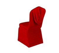 Chickwin Wedding Chair Cover Spandex, Pleated Design Stretch Universal Polyester Wedding Chair Covers Slipcovers Washable for Decoration Party Banquet Celebration (Burgundy,2 Pieces)