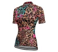Chickwin Womens Cycling Jersey Short Sleeve, Leopard Print Summer Cycling Tops Ladies Breathable Mesh Quick Dry Mountain Bike Jersey Bicycle t Shirt MTB Bike Cycling Clothing