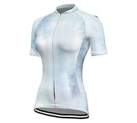 Chickwin Womens Cycling Tops Short Sleeve, Solid Color Summer Cycling Jerseys Ladies Breathable Quick Dry Mountain Bike Jersey Bicycle t Shirt MTB Bike Cycling Clothing Pale Blue