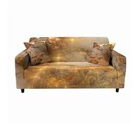 Chickwing 3D Abstract Cloud Printed Sofa Slipcovers Settee Couch Sets, Chickwin Washable Sofa Covers Stretch Fabric Elastic Pet Protector Chair Slipcovers for Sofas Home Decor (Yellow gold,1 Seater)