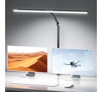 CHICLEW LED Desk Lamp for Home Office, 5 Colors Lighting 5 Brightness Levels Eye-Caring Task Architect Reading Table Lamps, Adjustable Clamp Light for Study Work, Touch Control