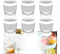 Chiclify Eiskugel - 6,3 cm, langsam schmelzende runde Eiswürfelform, Chiclify Eiskugelform, für selbstgemachte frische Säfte, EIS am Stiel, gefrorene Soßen, Kaffee, Whisky, Cocktails (6PCS 2)