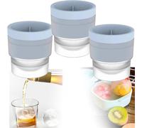 Chiclify Eiskugel - 6,3 cm, langsam schmelzende runde Eiswürfelform, Chiclify Eiskugelform, für selbstgemachte frische Säfte, EIS am Stiel, gefrorene Soßen, Kaffee, Whisky, Cocktails (3PCS 1)