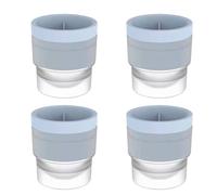 Chiclify Ice Ball Maker Mold,4-Pack 2.4″ Slow-Melting Silicone Sphere Mold Set, Easy-Release, Stackable with Leak-Proof Lid Design for Cocktails & Whiskey (Blue 4PCS)