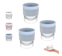 Chiclify Ice Ball Molds, 2.5in Slow Melting Round Ice Cube Mold with Lids, Non-BPA Premium Stackable Easy-Release Silicone Silicone Ice Ball Mold for Whiskey Cocktails Bourbon and Drinks (Blue,3pc)