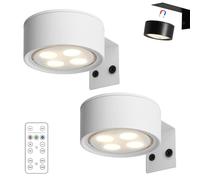 Chiclify Picture Lights, Chiclify Art Lights, Topveden Picture Light, 2/4/6/10/12 Pack LED Battery Operated Magnetic Painting Light for Wall with 13 Lighting Modes, 3 Color Temps (White, 2 Pack)