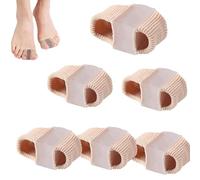 Chiclify Toe Spacers, 2025 New Elastic Toe Separators - Comfortable Pain Relief & Alignment，First Two Toes Soft Flexible Toe Stretchers，Comfortable Toe Splints For Daily Use (6Pcs, 1.5cm)
