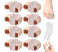 Chiclify Toe Spacers, Premium Elastic Toe Separators, Comfortable Pain Relief & Alignment, Comfortable Toe Spacers First Two Toes Soft Flexible Toe Stretchers (S: 1.5cm,8 Pcs)