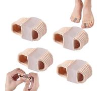 Chiclify Toe Spacers, Toe Separators with 2 Loops, Premium Elastic Toe Separators Comfortable Pain Relief & Alignment, First Two Toes Soft Flexible Toe Stretchers, Big Toe Straightener (L,4pcs)