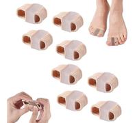 Chiclify Toe Spacers, Toe Separators with 2 Loops, Premium Elastic Toe Separators Comfortable Pain Relief & Alignment, First Two Toes Soft Flexible Toe Stretchers, Big Toe Straightener (S,8pcs)