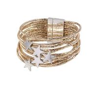 ChicLitonor Rigid Bracelet for Girls, Alloy, Modern, Ideal for Parties and As A Versatile Accessory, Gold