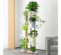 Chicmine Plant Stand Indoor Outdoor, 6 Tier Indoor Display Rack, Garden Plant Shelf Rack Holder, Metal Plant Stand Flower Pots, Plant Display Multi Tier Flower Shelves Stands
