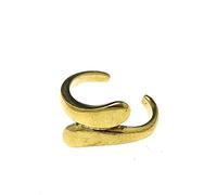 CHICNET Handmade Ear Cuff Brass Ear Cuff Boho Tribal Design Dread Beads Beads Narrow Drop Earring Fake Helix Piercing Women Men Ear Cuff Gold Antique, Brass