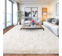 Chicnix Large Living Room Rug, 200 x 300 cm, High Pile, Fluffy, Bedroom Rug, Long Pile, Cream, Non-Slip Soft Shaggy Rug for Children's Room, Teenagers, Dormitory