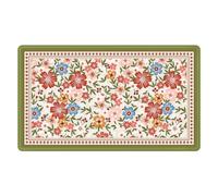 CHICNOOK Vintage Floral Kitchen Rug, Thick Anti-Fatigue Non-Slip Decor Kitchen Mats, Rustic Cream PVC Waterproof Floor Mats, Soft Comfort Runner Rug for Sink, Laundry, Front & Indoor Doors