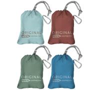 ChicoBag Original Reusable Tote with Carabiner Clip | Compact Reusable Grocery Bags | Recycled Materials | Assorted Colors (Pack of 4)