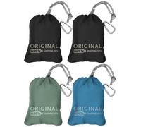 ChicoBag Original Reusable Tote with Carabiner Clip | Compact Reusable Grocery Bags | Recycled Materials | Assorted Colors (Pack of 4)