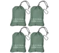 ChicoBag Original Reusable Tote with Carabiner Clip | Compact Reusable Grocery Bags | Recycled Materials | Sage (Pack of 4)