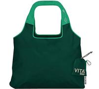 ChicoBag Vita rePETe Reusable Shoulder Tote w/Built-In Pouch & Carabiner Clip | Perfect for Shopping, Travel, Organization | Large Eco-Conscious Packable Bag | Zen Green (Pack of 1)