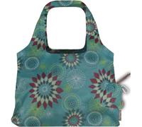 ChicoBag Vita Solstice Collection Reusable Shopping/Tote Grocery Bag, Aqua Dandelion