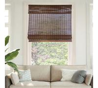 CHICOLOGY Bamboo Roman Shade, Cordless Light Filtering Woven Wood Window Treatment for Living Room, Dining Room, Kitchen & Office, Natural Bamboo Blinds for Boho Coastal Decor, Buffalo, 47"W x 64"H