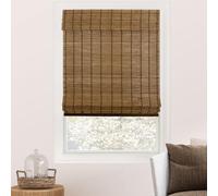 CHICOLOGY Bamboo Roman Shades - Designer Eco-Friendly Light Filtering Window Blinds, Ideal for Home & Patio, Premium Quality, Elk Brown, 29" W X 64" H