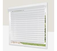 Chicology Cordless Faux wood blinds Best for Kids, Inside Mount, 29"W X 84"H, Basic White
