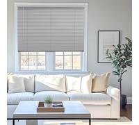 CHICOLOGY Mini Blinds for Windows - Horizontal, Gloss Gray, 34"W X 48"H
