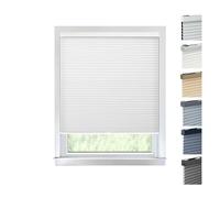 Chicology Privacy Single Cell Window Blind, Polyester Metal Plastic, Morning Mist (Light Filtering), 24" W x 48" H