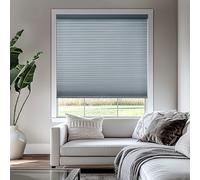 Chicology Privacy Single Cell Window Blind, Polyester Metal Plastic, Morning Pebble, 24" W x 64" H