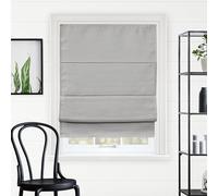 Chicology Roman Shades - Blackout Window Treatments, 34" W x 64" H, Del Mar Pearl Grey