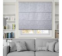 CHICOLOGY Roman Shades for Windows, Roman Window Shades, Roman Shades, Window Treatments, Window Shades for Home, Window Shade, Lexington Gainsboro (Blackout), 23" W X 72" H