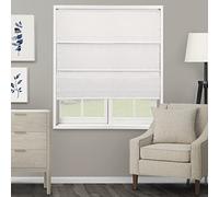 CHICOLOGY Roman Shades for Windows, Roman Window Shades, Roman Shades, Window Treatments, Window Shades for Home, Window Shade, Ridgewood Ultra White (Privacy & Light Filtering), 35" W X 72" H