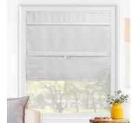 Chicology Roman Shades for Windows, Window Shades for Home, Roman Shades, Window Treatments, Room Darkening Shades, Roman Window Shades, 35" W X 64" H, Runway Grey (Light Filtering)