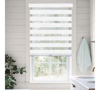 CHICOLOGY Zebra Blinds, Roller Window Shades, Blinds for Windows, Roller Shades for Windows, Window Shades for Home, Window Shades, Pull Down Shades for Windows, 38" W X 72" H, Basic Arctic