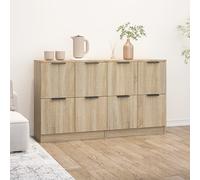 chicory wooden sideboard with 4 doors in sonoma oak
