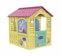Chicos - Peppa Pig Children's Outdoor Playhouse | Resistant and Durable Plastic | Quick and Easy Assembly/Disassembly | Yellow with Pink Roof (89503)